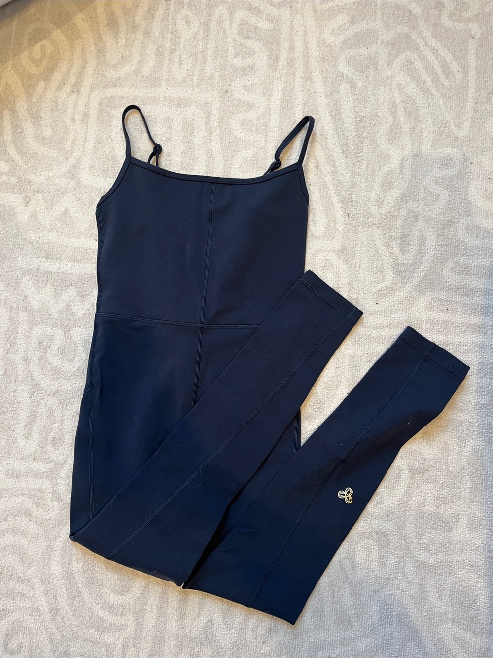 Aritzia Navy Spaghetti-Strap Jumpsuit